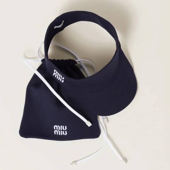 Miu Miu | Accessories | Miu Miu Dark Blue Navy Visor With  display picture 3